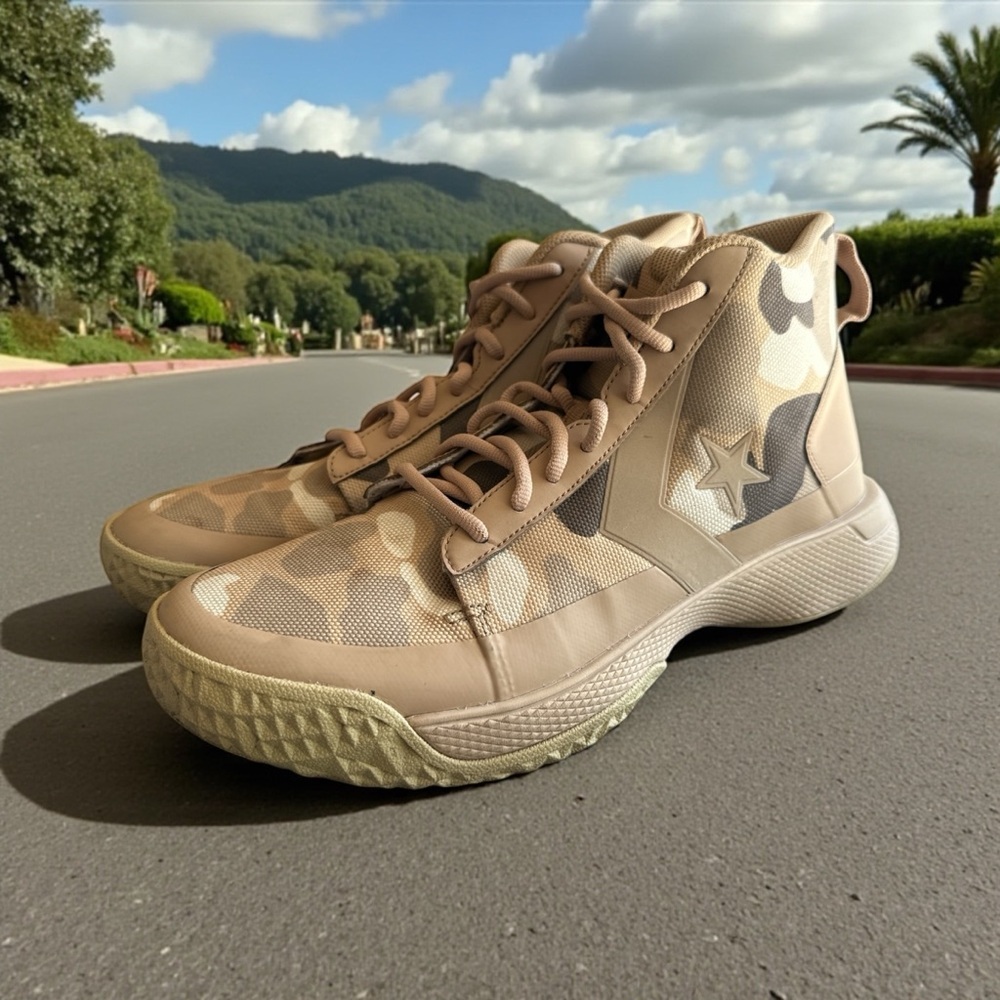 Converse Star Series BB Mid Papyrus Camo Sneakers Men’s 10.5 (missing insoles)